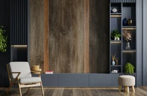 Renovated bathroom featuring modern vanity and glass shower
