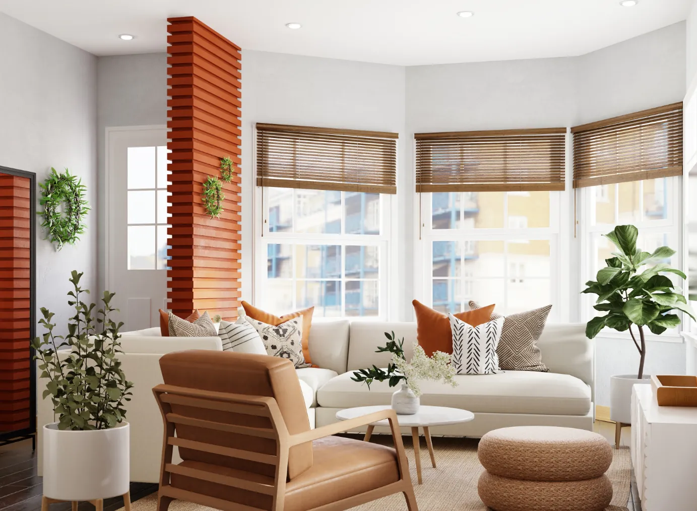 Renovated residential home with new windows and exterior finishes