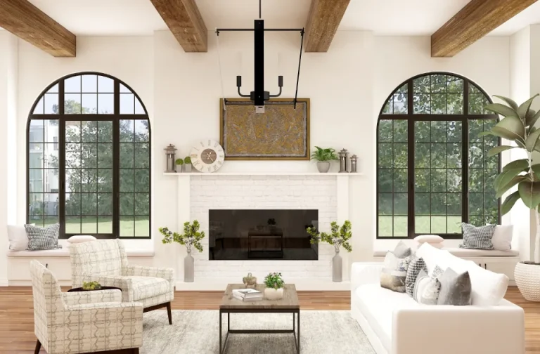 Renovated open office space with modern lighting and flooring